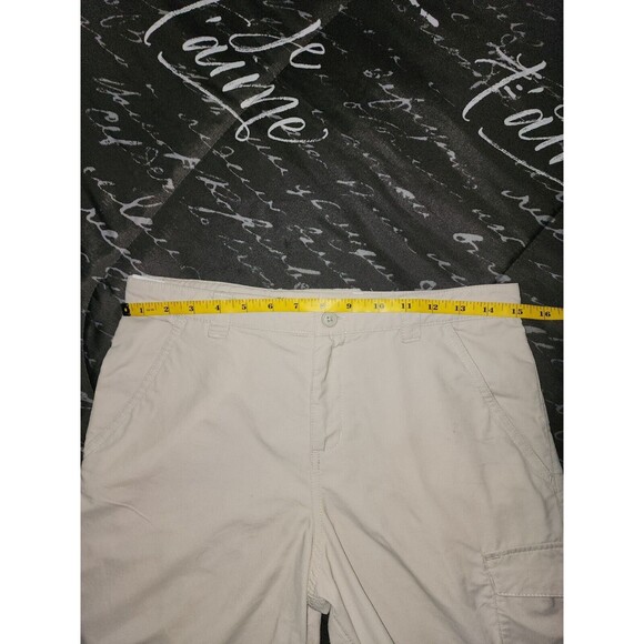 Columbia PFG Omni-Shade Cargo Zip Off Pants Shorts Size L Beige Women - Picture 7 of 12